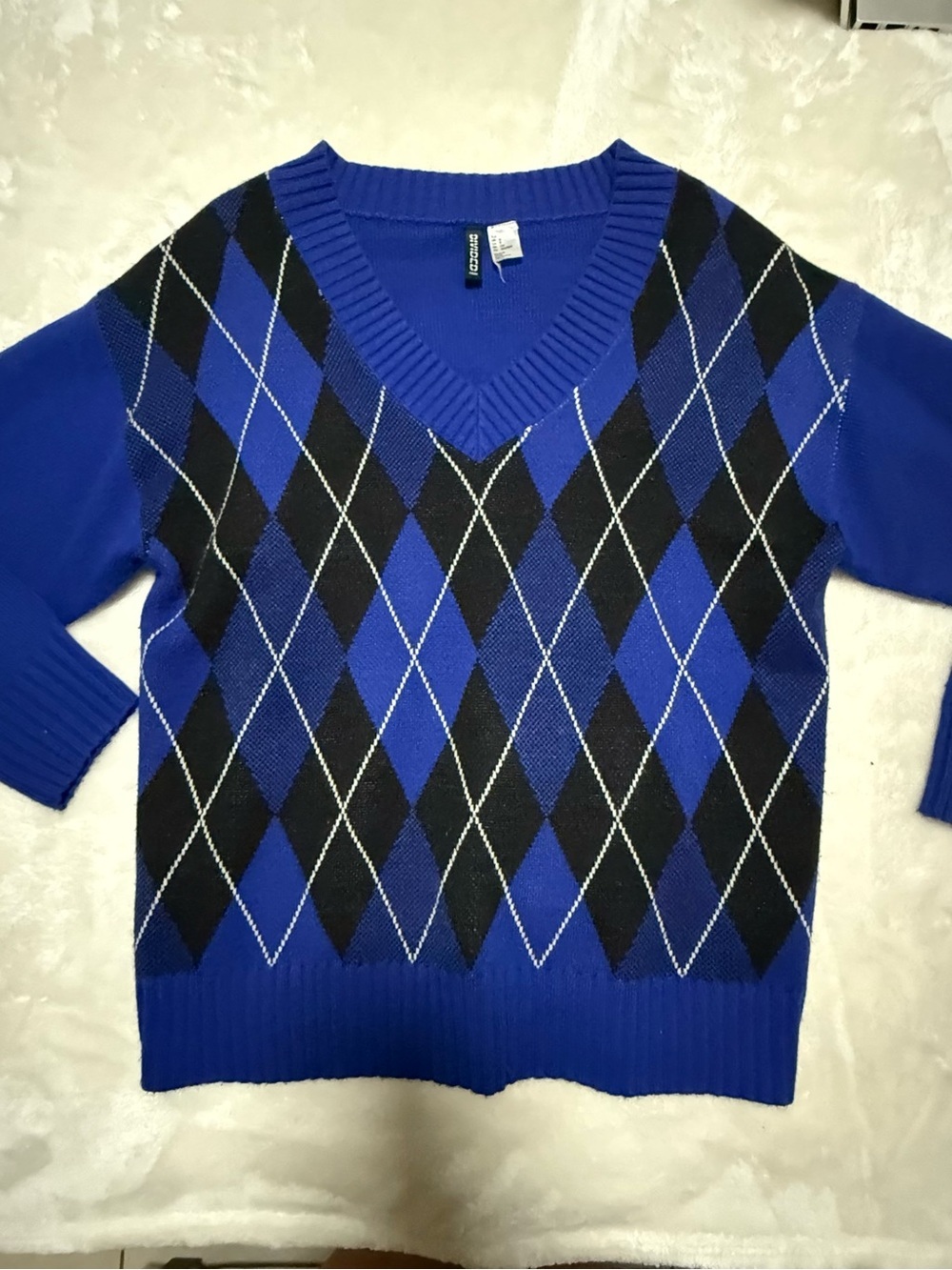 H&M Royal Blue Sweater - V-Neck Knit